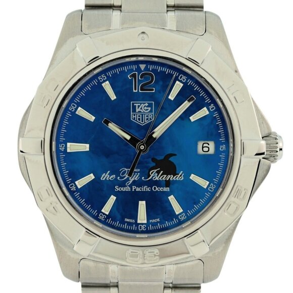 Tag Heuer 39mm Men's Aquaracer Limited Edition Fiji Islands Watch! Ref: WAF211F! - Picture 1 of 10